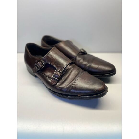 SUITSUPPLY Brown Leather Double Monk Strap Dress Men’s Shoes EU 42/ 8 US main image 6